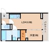 静岡鉄道静岡清水線/古庄駅 徒歩2分 3階 築浅 1LDKの間取り