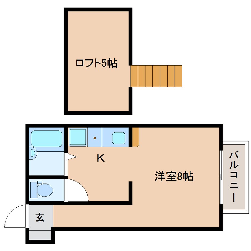 間取図 東海道本線/静岡駅 バス25分秋山町下車:停歩2分 2階 築18年