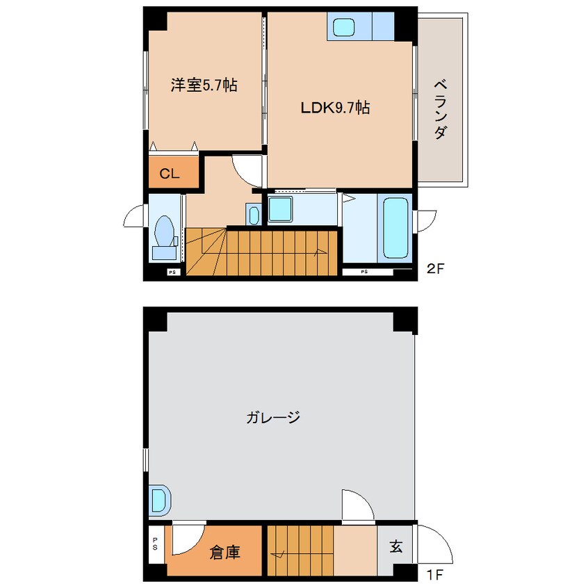 間取図 東海道本線/安倍川駅 徒歩28分 1階 1年未満