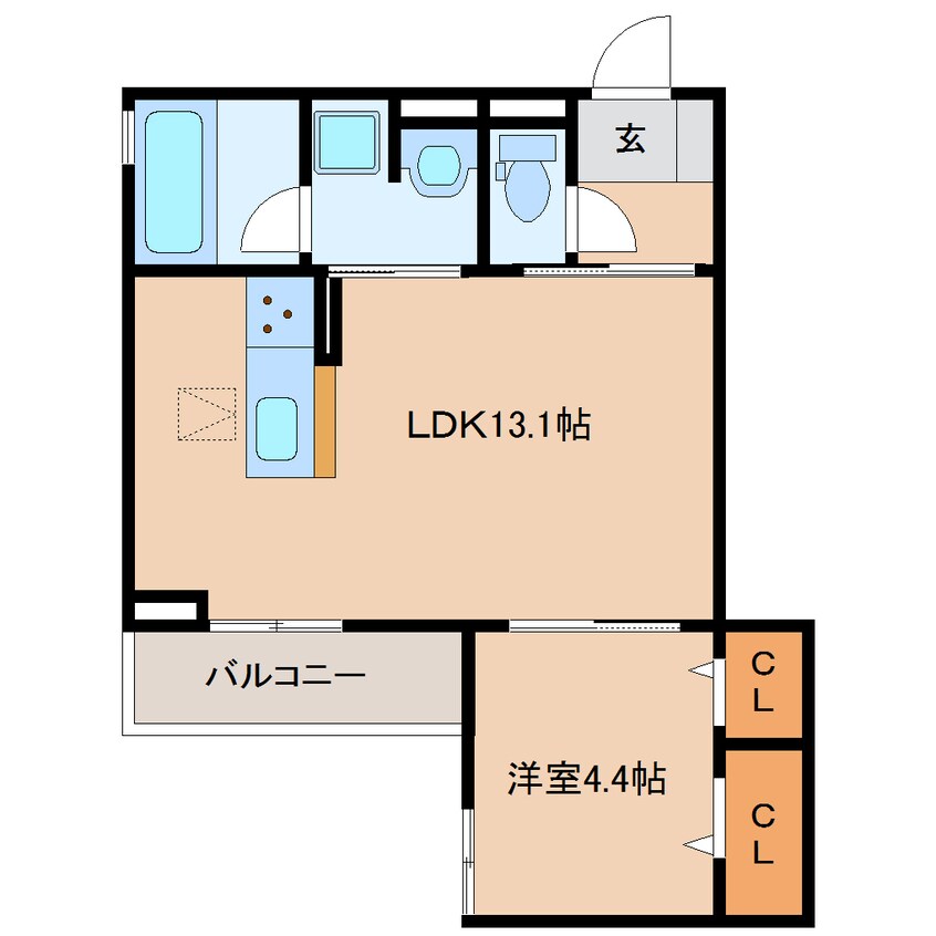 間取図 静岡鉄道静岡清水線/日吉町駅 徒歩4分 1階 1年未満