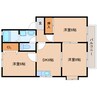東海道本線/静岡駅 バス:33分:停歩5分 2階 築27年 3DKの間取り