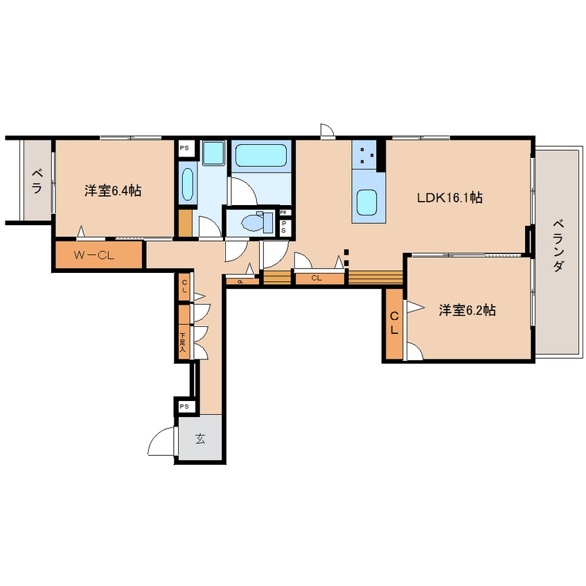 間取図 静岡鉄道静岡清水線/新静岡駅 徒歩15分 2階 築1年