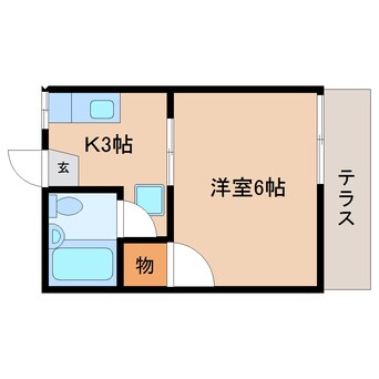 間取図 東海道本線/静岡駅 バス22分手越下車:停歩2分 1階 築40年