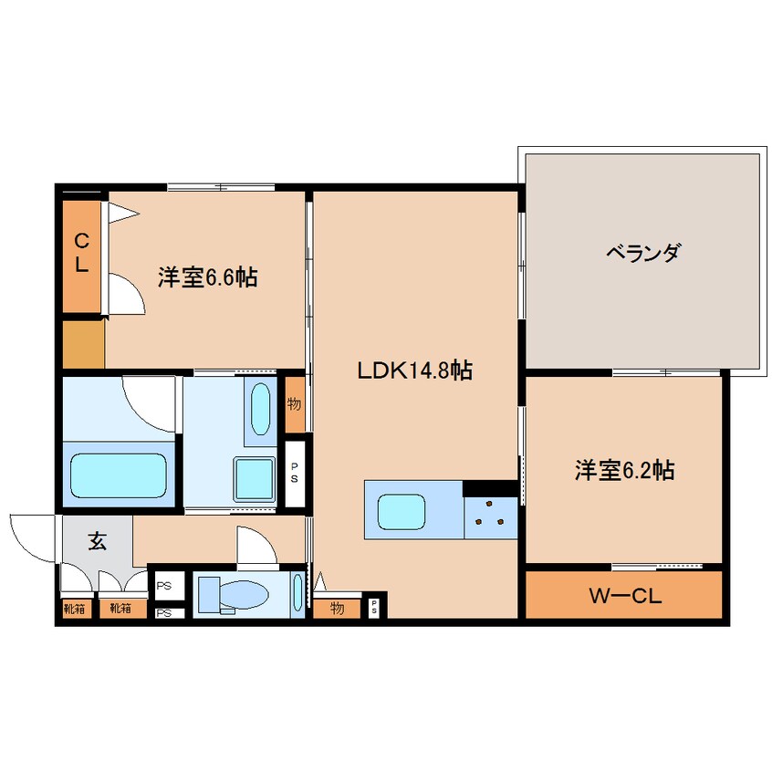 間取図 静岡鉄道静岡清水線/日吉町駅 徒歩7分 1階 1年未満