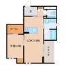 静岡鉄道静岡清水線/日吉町駅 徒歩7分 2階 築浅 1LDKの間取り