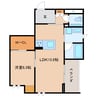 静岡鉄道静岡清水線/日吉町駅 徒歩7分 2階 築浅 1LDKの間取り