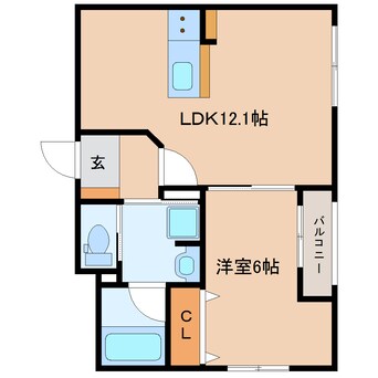 間取図 静岡鉄道静岡清水線/新静岡駅 徒歩15分 2階 1年未満