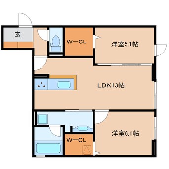 間取図 静岡鉄道静岡清水線/日吉町駅 徒歩17分 1階 1年未満