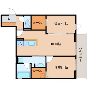 間取図 静岡鉄道静岡清水線/日吉町駅 徒歩17分 3階 建築中