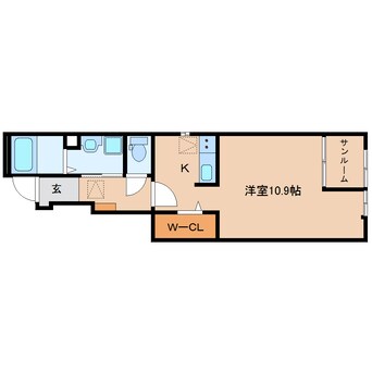 間取図 東海道本線/静岡駅 バス16分千代田一丁目下車:停歩4分 1階 1年未満