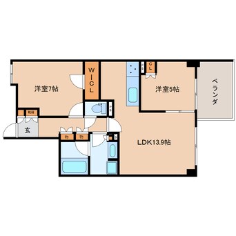 間取図 東海道本線/静岡駅 バス21分中電社宅前下車:停歩3分 4階 築9年