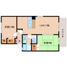 静岡鉄道静岡清水線/古庄駅 徒歩13分 1階 築29年 2LDKの間取り