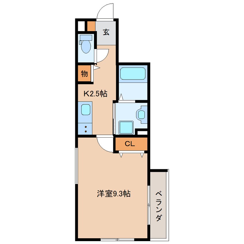 間取図 東海道本線/静岡駅 バス16分本通八丁目ラペック静岡下車:停歩3分 3階 築1年