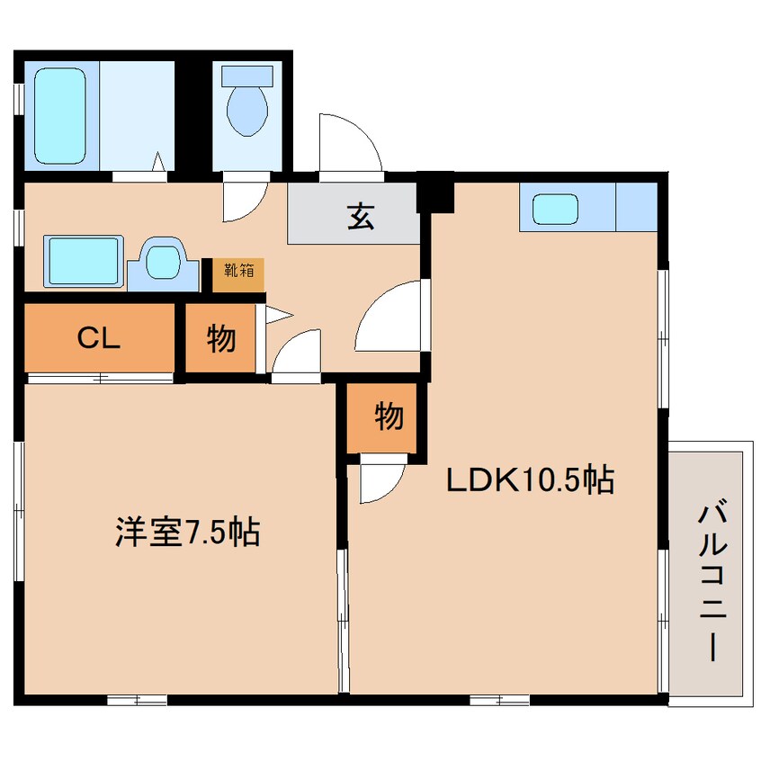 間取図 東海道本線/静岡駅 バス18分御新田下車:停歩6分 1階 築29年