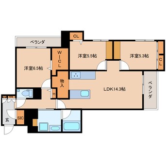 間取図 東海道本線/静岡駅 徒歩22分 2階 建築中