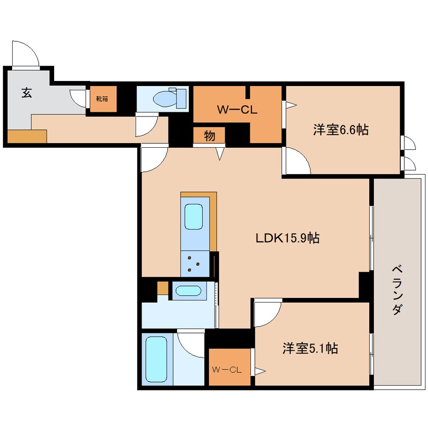 間取図 東海道本線/静岡駅 バス13分銭座町下車:停歩6分 3階 建築中