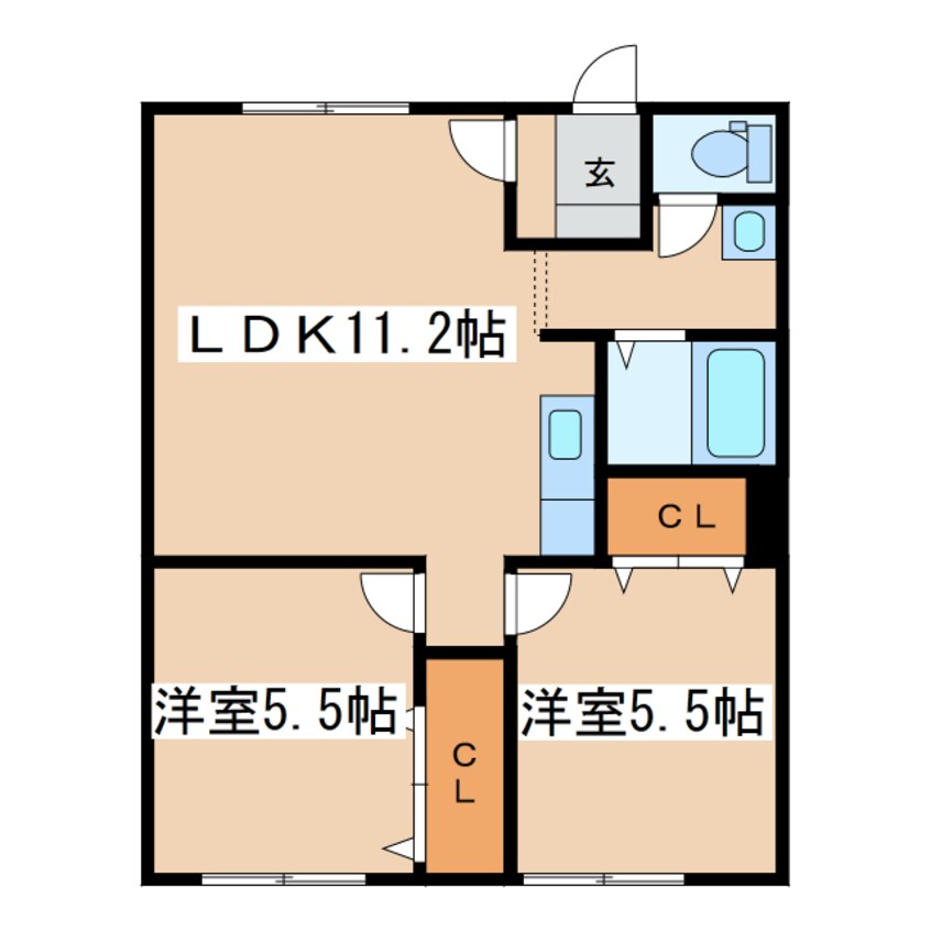 間取図 エーコー桜ヶ岡