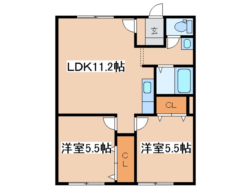 間取図 エーコー桜ヶ岡