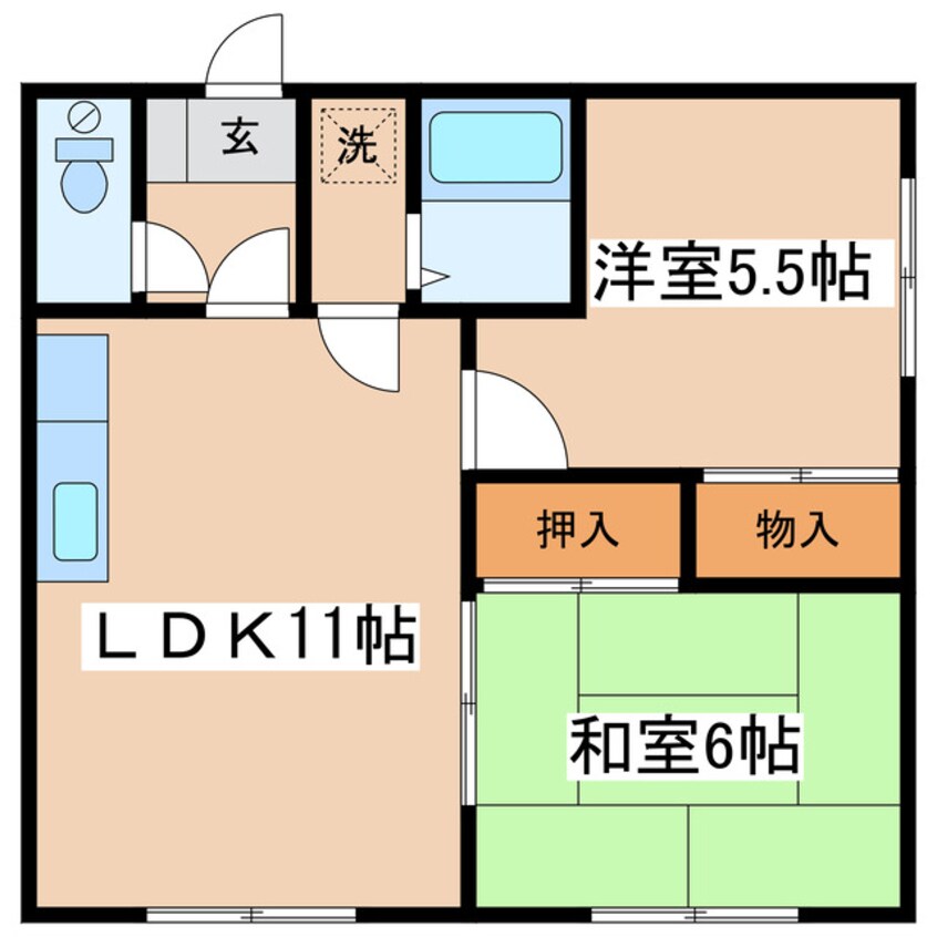 間取図 グリーンハイツ（材木）