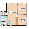 第３すみれマンション 2LDKの間取り