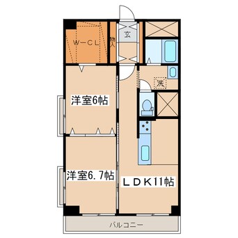 間取図 くしろ南大通マンション