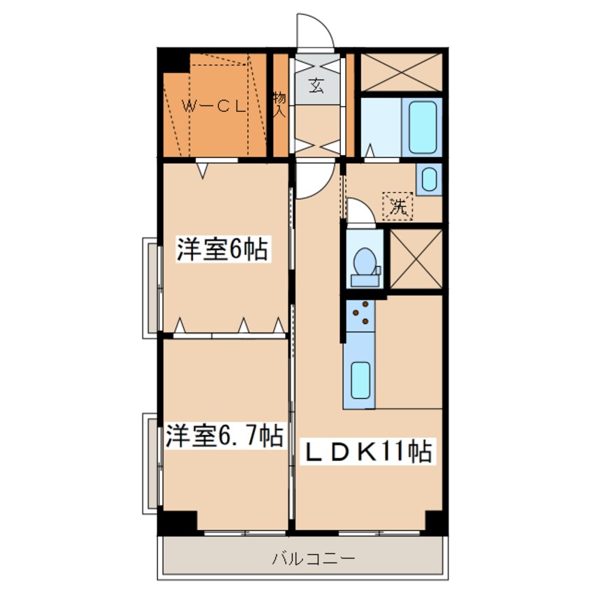 間取図 くしろ南大通マンション