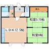 平成ハイツ 2DKの間取り