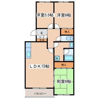 間取図 パシフィックマンションりんこうⅠ