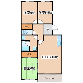 間取図 パシフィックマンションりんこうⅠ