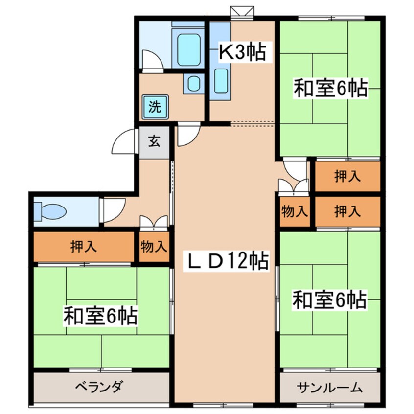 間取図 グリーンヒルマンション