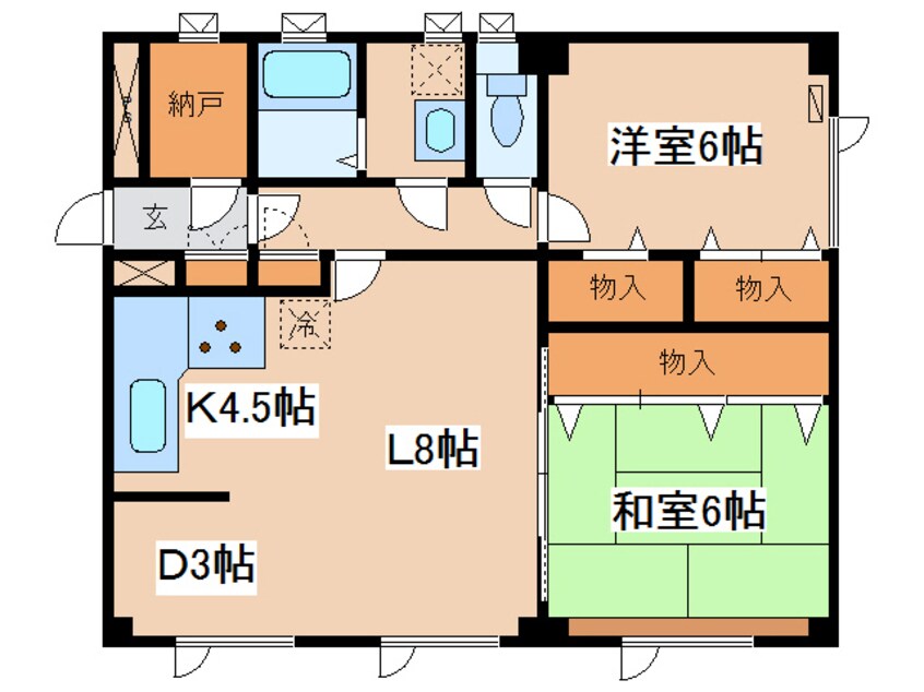 間取図 ＶＡＮコーポ