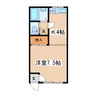 クインヒルズANNEX 1Kの間取り