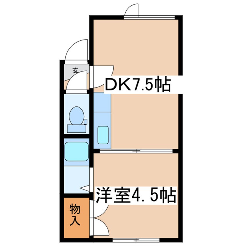 間取図 ルコニュー釧路荘