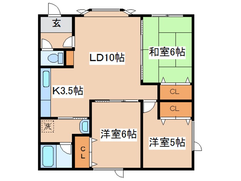 間取図 リバーハイツＤ