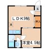 横川マンションＣ 1LDKの間取り