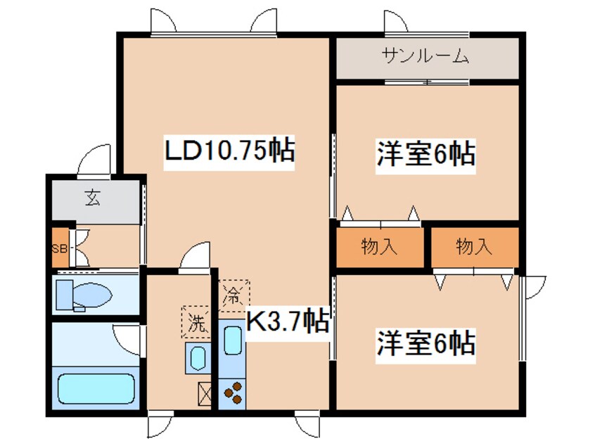 間取図 アロハ