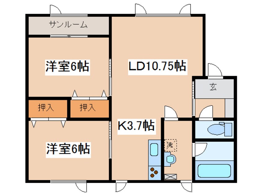 間取図 アロハ