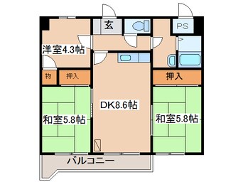 間取図 仲浜ハイツ