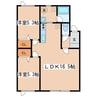 ドルチェ緑ヶ岡 2LDKの間取り