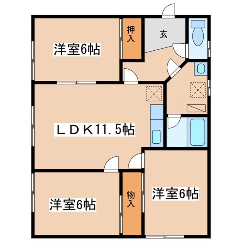 間取図 第二白百合ハイツ