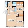 グリーンハウス 2LDKの間取り