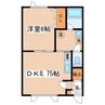 ミレニアムハイツ 1DKの間取り