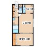 Ｐｅｒａｚｚｉ若竹 1LDKの間取り