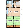 阿部ハイツ１ 2LDKの間取り
