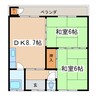 マルカマンション 2DKの間取り