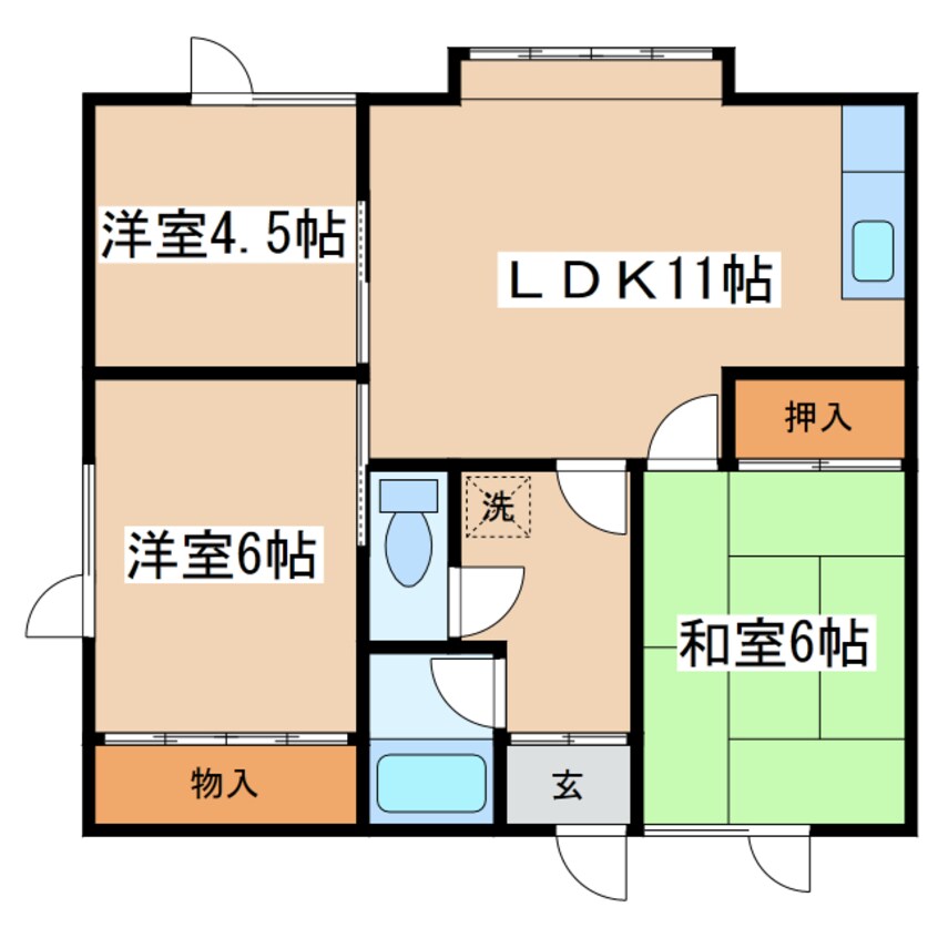 間取図 明宝ハイツⅢ