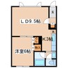 ＭＡＰ１号館 1LDKの間取り