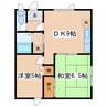 ハイツハラナカ２ 2DKの間取り