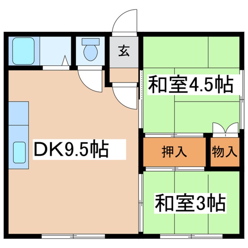 間取図 平元ハイツ