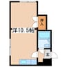 富士マンション暁 1Rの間取り